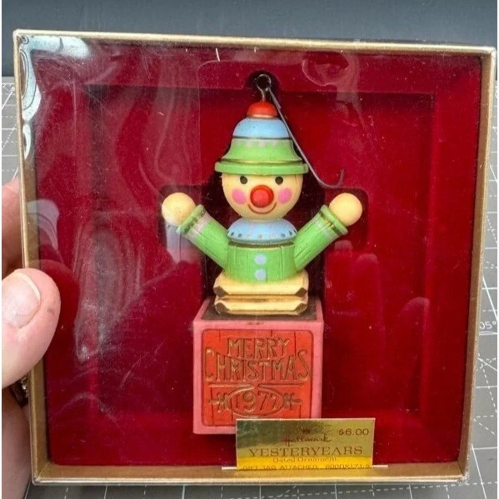 Vintage Hallmark Christmas Ornament Jack in the Box Yesteryears Original Box
